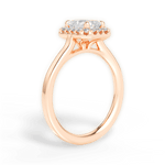 Fiona Radiant Cut Lab Grown Diamond 18Kt Rose Gold Engagement Ring - View 4