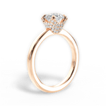 Gemma Round Cut Lab Grown Diamond 18Kt Rose Gold Engagement Ring - View 2