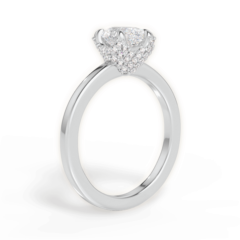 Gemma Pear Cut Lab Grown Diamond Platinum Engagement Ring - View 2