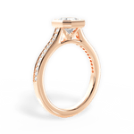 Deanna Asscher Cut Lab Grown Diamond 18Kt Rose Gold Engagement Ring - View 3