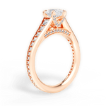 Leslie Pear Cut Lab Grown Diamond 18Kt Rose Gold Engagement Ring - View 2