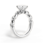 Emma Radiant Cut Lab Grown Diamond 14Kt White Gold Engagement Ring - View 3
