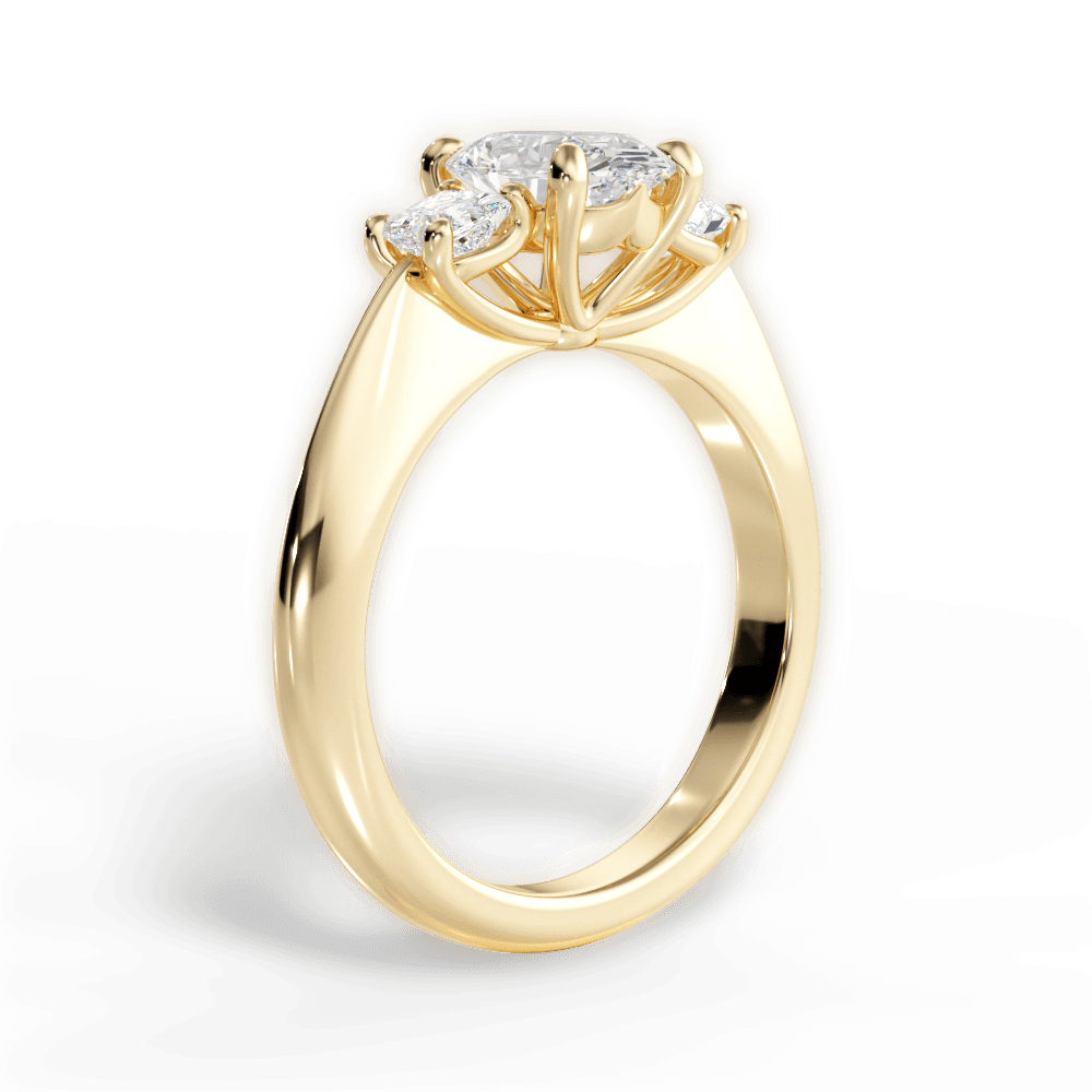 Dorothy Oval Cut Lab Grown Diamond 18Kt Yellow Gold Engagement Ring - View 3