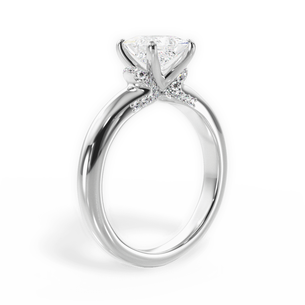 Florence Princess Cut Lab Grown Diamond Platinum Engagement Ring - View 2