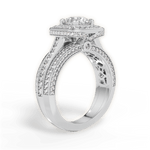 Madison Round Cut Lab Grown Diamond Platinum Engagement Ring - View 3