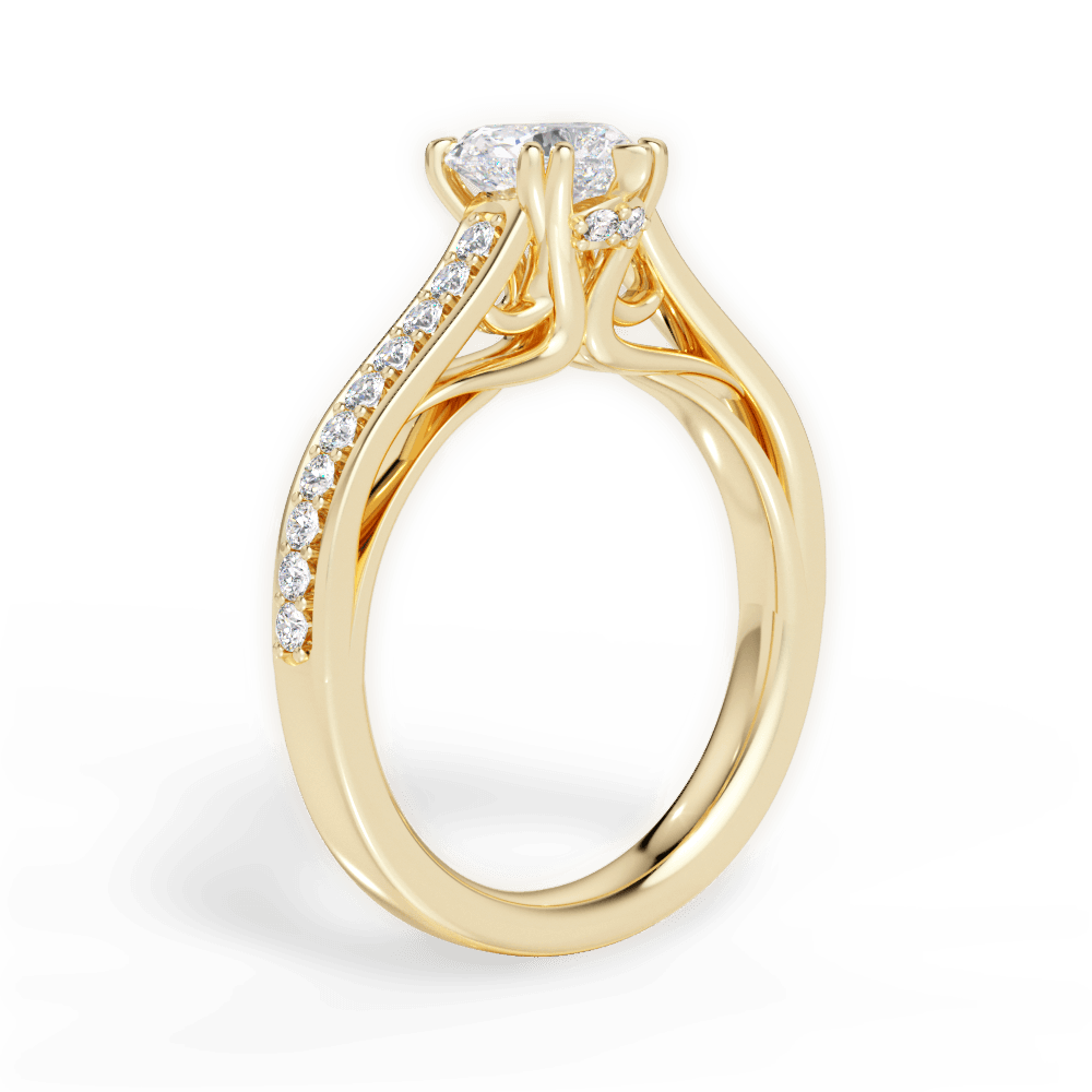 Deborah Heart Cut Lab Grown Diamond 18Kt Yellow Gold Engagement Ring - View 2