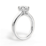 Carol Oval Cut Lab Grown Diamond 18Kt White Gold Engagement Ring - View 3