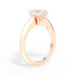 Diana Oval Cut Lab Grown Diamond 18Kt Rose Gold Engagement Ring - View 3