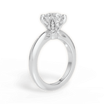 Elaine Round Cut Lab Grown Diamond Platinum Engagement Ring - View 3