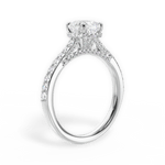 Laura Cushion Cut Lab Grown Diamond 14Kt White Gold Engagement Ring - View 2