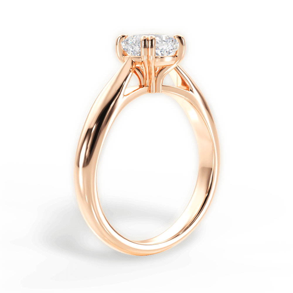 Gillian Cushion Cut Lab Grown Diamond 18Kt Rose Gold Engagement Ring - View 2