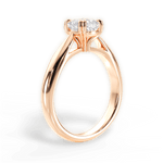 Gillian Cushion Cut Lab Grown Diamond 18Kt Rose Gold Engagement Ring - View 2