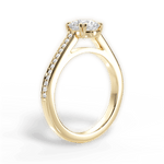 Denise Round Cut Lab Grown Diamond 18Kt Yellow Gold Engagement Ring - View 3