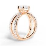 Lauren Princess Cut Lab Grown Diamond 18Kt Rose Gold Engagement Ring - View 2