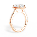 Jeanne Radiant Cut Lab Grown Diamond 18Kt Rose Gold Engagement Ring - View 4