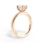 Helen Emerald Cut Lab Grown Diamond 18Kt Rose Gold Engagement Ring - View 3