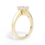 Diana Emerald Cut Lab Grown Diamond 18Kt Yellow Gold Engagement Ring - View 4