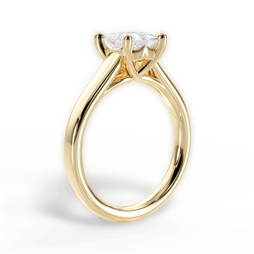 Ariana Princess Cut Lab Grown Diamond 18Kt Yellow Gold Engagement Ring - View 2