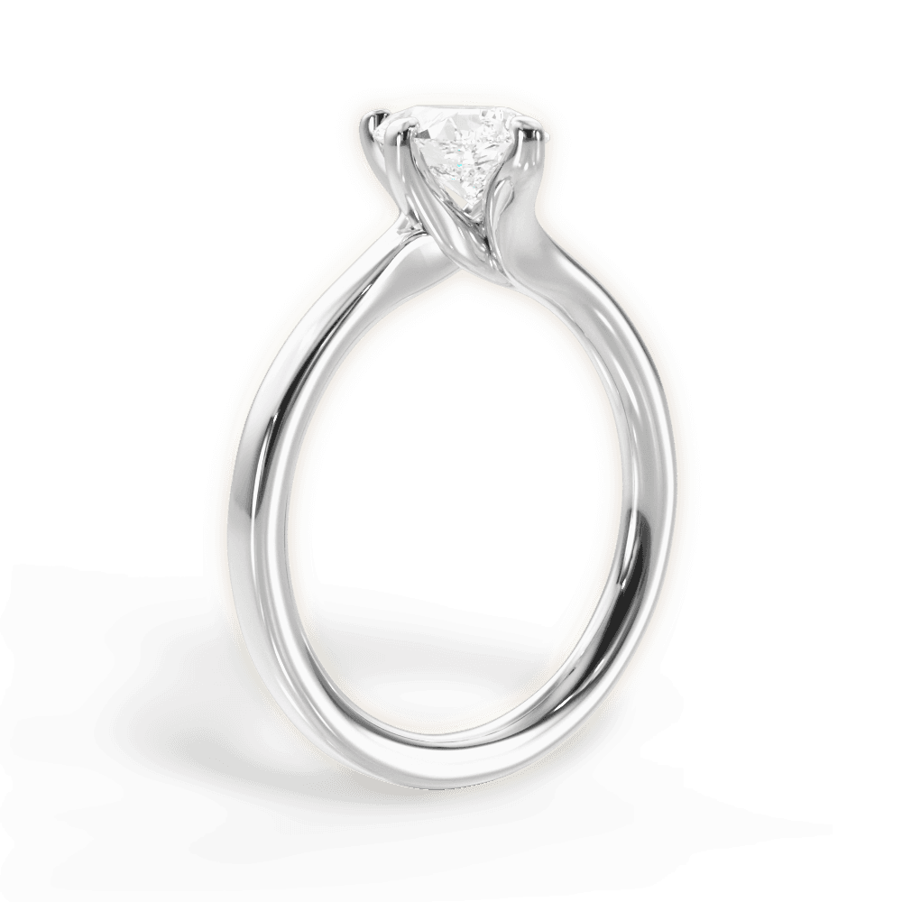 Ashley Pear Cut Lab Grown Diamond Platinum Engagement Ring - View 3