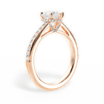 Joan Heart Cut Lab Grown Diamond 18Kt Rose Gold Engagement Ring - View 2