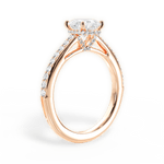 Joan Oval Cut Lab Grown Diamond 18Kt Rose Gold Engagement Ring - View 3