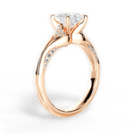 Isabel Princess Cut Lab Grown Diamond 18Kt Rose Gold Engagement Ring - View 4