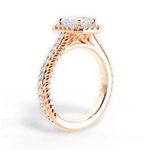 Kim Radiant Cut Lab Grown Diamond 18Kt Rose Gold Engagement Ring - View 2