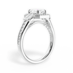 Katherine Emerald Cut Lab Grown Diamond 18Kt White Gold Engagement Ring - View 4