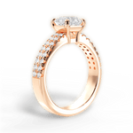 Kayla Asscher Cut Lab Grown Diamond 18Kt Rose Gold Engagement Ring - View 3