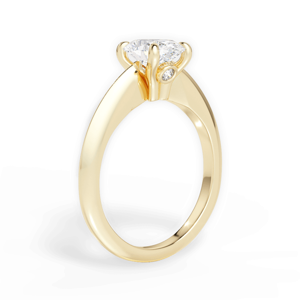 Diana Oval Cut Lab Grown Diamond 18Kt Yellow Gold Engagement Ring - View 3