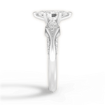 Isabel Marquise Cut Lab Grown Diamond Platinum Engagement Ring - View 3