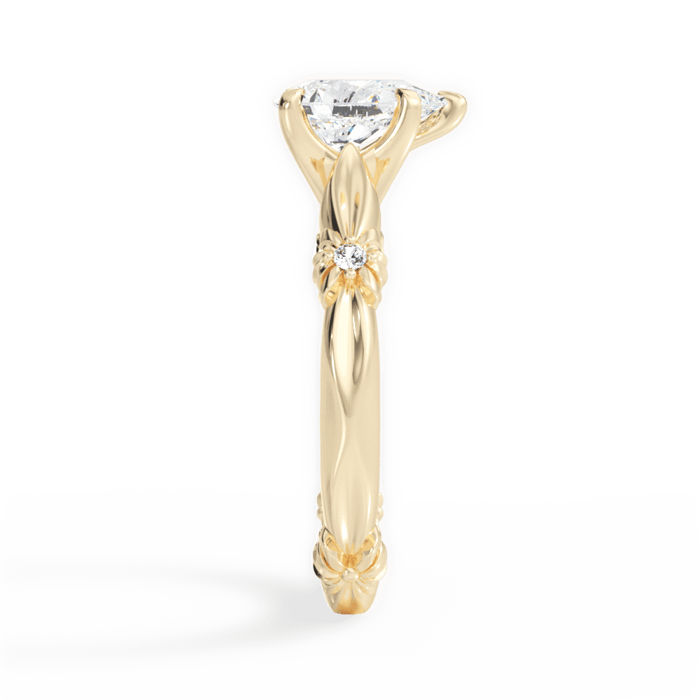 Claire Pear Cut Lab Grown Diamond 18Kt Yellow Gold Engagement Ring - View 3