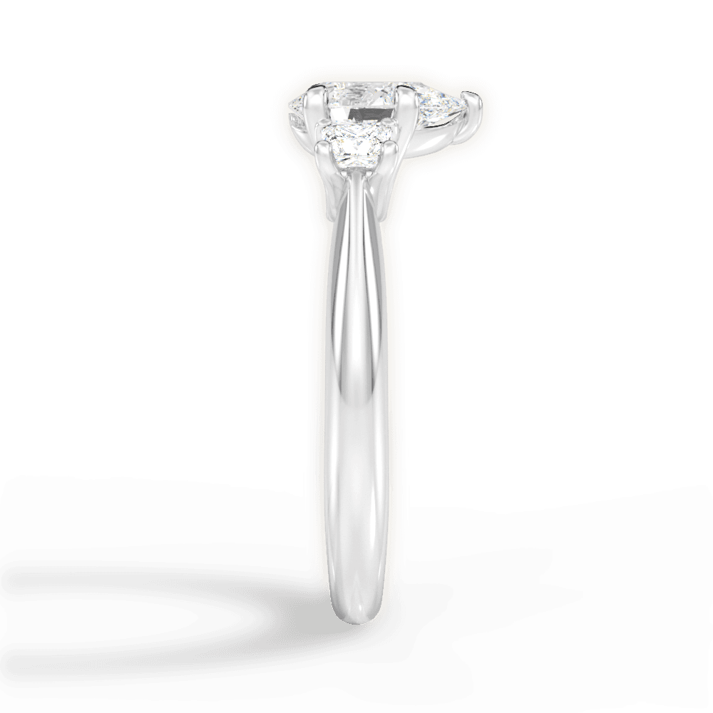 Dorothy Pear Cut Lab Grown Diamond 18Kt White Gold Engagement Ring - View 4