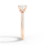 Giselle Princess Cut Lab Grown Diamond 18Kt Rose Gold Engagement Ring - View 2