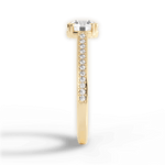 Denise Round Cut Lab Grown Diamond 18Kt Yellow Gold Engagement Ring - View 4