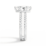 Christie Marquise Cut Lab Grown Diamond 14Kt White Gold Engagement Ring - View 2