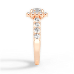 Lacey Asscher Cut Lab Grown Diamond 18Kt Rose Gold Engagement Ring - View 4