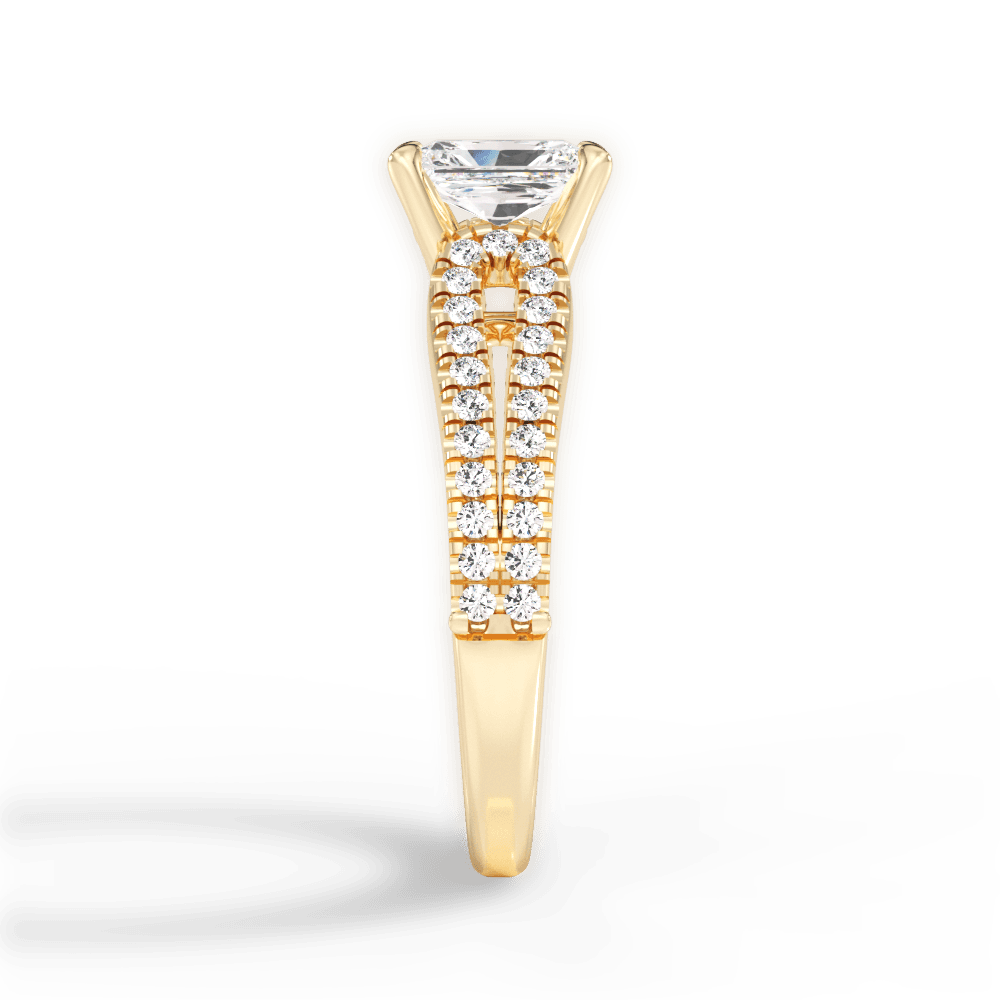 Jessica Radiant Cut Lab Grown Diamond 18Kt Yellow Gold Engagement Ring - View 3
