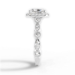 Irene Radiant Cut Lab Grown Diamond 18Kt White Gold Engagement Ring - View 2