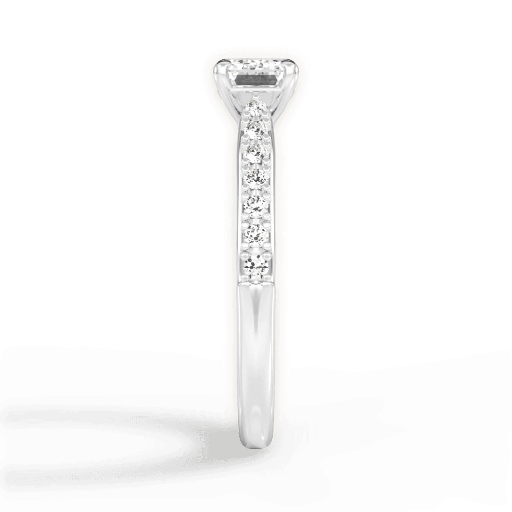 Diane Cushion Cut Lab Grown Diamond 18Kt Yellow Gold Engagement Ring - View 3