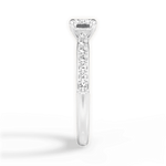 Diane Cushion Cut Lab Grown Diamond 18Kt Rose Gold Engagement Ring - View 3