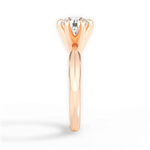 Gina Round Cut Lab Grown Diamond 18Kt Rose Gold Engagement Ring - View 2