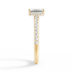 Joan Emerald Cut Lab Grown Diamond 18Kt Yellow Gold Engagement Ring - View 4