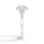 Geneva Cushion Cut Lab Grown Diamond Platinum Engagement Ring - View 2