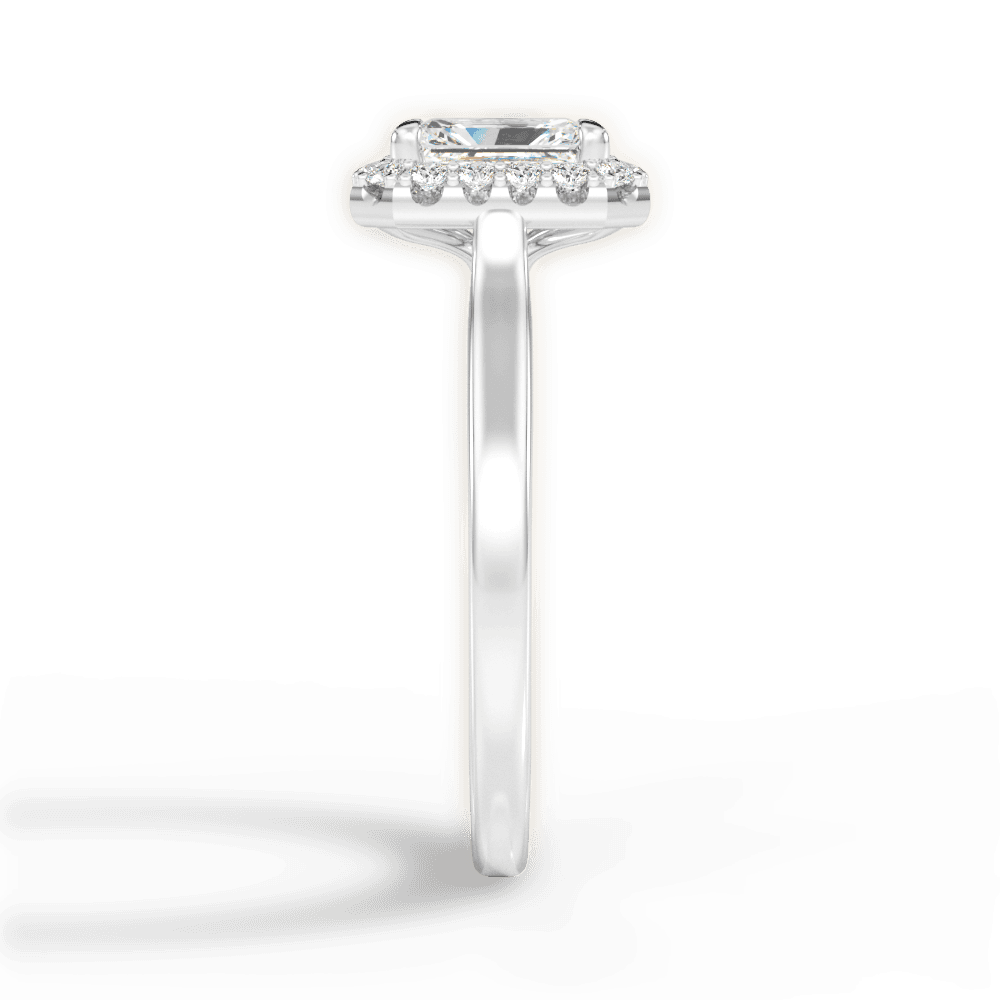 Fiona Radiant Cut Lab Grown Diamond Platinum Engagement Ring - View 3