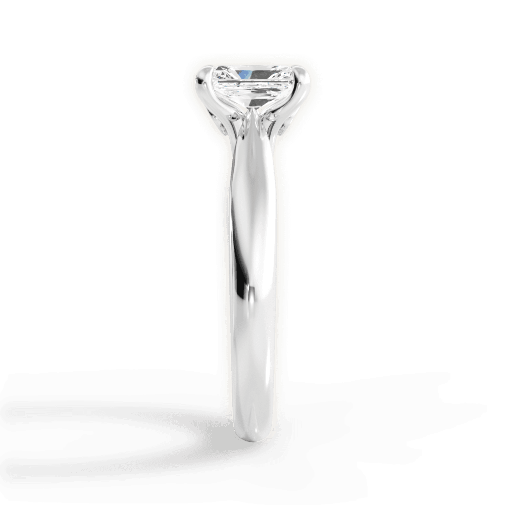 Beverly Radiant Cut Lab Grown Diamond 14Kt White Gold Engagement Ring - View 3