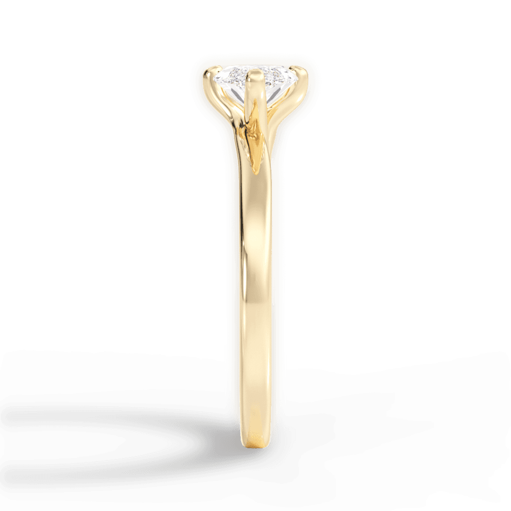 Ashley Marquise Cut Lab Grown Diamond 18Kt Yellow Gold Engagement Ring - View 4