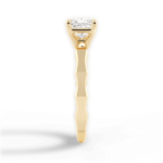 Aaliyah Princess Cut Lab Grown Diamond 18Kt Yellow Gold Engagement Ring - View 4