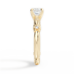 Claire Asscher Cut Lab Grown Diamond 18Kt Yellow Gold Engagement Ring - View 3