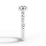 Denise Round Cut Lab Grown Diamond 18Kt White Gold Engagement Ring - View 2